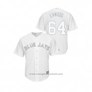 Maglia Baseball Uomo Toronto Blue Jays Derek Law 2019 Players Weekend Replica Bianco