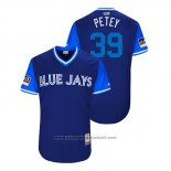 Maglia Baseball Uomo Toronto Blue Jays Jake Petricka 2018 LLWS Players Weekend Petey Blu