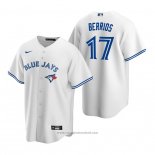 Maglia Baseball Uomo Toronto Blue Jays Jose Berrios Replica Home Bianco Blu