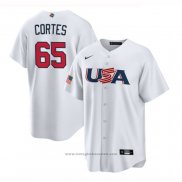 Maglia Baseball Uomo USA 2023 Nestor Cortes Replica Bianco