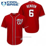 Maglia Baseball Uomo Washington Nationals Anthony Rendon 6 Rosso Alternato Cool Base