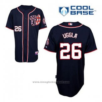 Maglia Baseball Uomo Washington Nationals Dan Uggla 26 Blu Alternato Cool Base