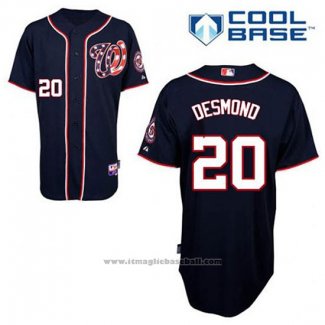 Maglia Baseball Uomo Washington Nationals Ian Desmond 20 Blu Alternato Cool Base