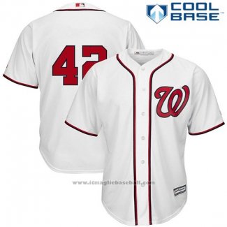 Maglia Baseball Uomo Washington Nationals Jackie Robinson Bianco Cool Base