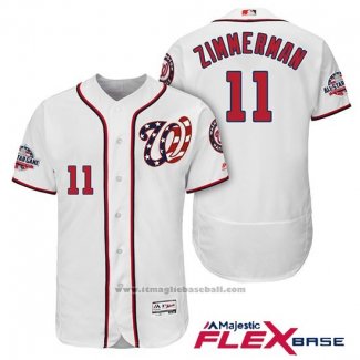 Maglia Baseball Uomo Washington Nationals Ryan Zimmerman Bianco 2018 All Star Home Alternato Flex Base