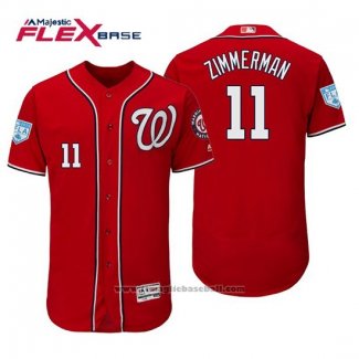 Maglia Baseball Uomo Washington Nationals Ryan Zimmerman Flex Base Allenamento Primaverile 2019 Rosso