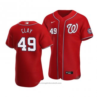 Maglia Baseball Uomo Washington Nationals Sam Clay Autentico Alternato Rosso