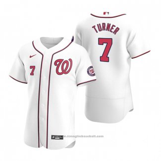 Maglia Baseball Uomo Washington Nationals Trea Turner Autentico Primera 2020 Bianco