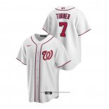 Maglia Baseball Uomo Washington Nationals Trea Turner Replica Home Bianco