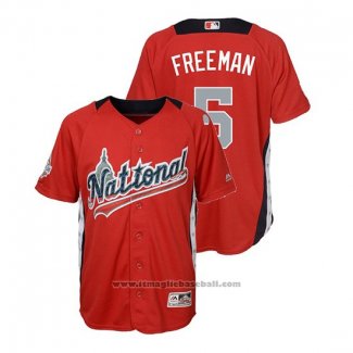 Maglia Baseball Bambino All Star Freddie Freeman 2018 Home Run Derby National League Rosso