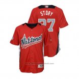 Maglia Baseball Bambino All Star Trevor Story 2018 Home Run Derby National League Rosso