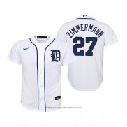 Maglia Baseball Bambino Detroit Tigers Jordan Zimmermann Replica Primera Bianco