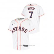 Maglia Baseball Bambino Houston Astros Craig Biggio Replica Primera Bianco