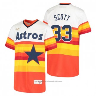 Maglia Baseball Bambino Houston Astros Mike Scott Cooperstown Collection Primera Bianco