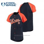 Maglia Baseball Bambino Houston Astros Personalizzate Stitches Blu Arancione