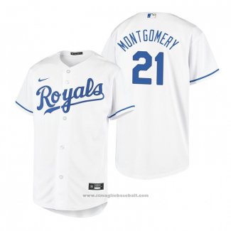 Maglia Baseball Bambino Kansas City Royals Mike Montgomery Replica Primera Bianco