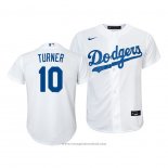 Maglia Baseball Bambino Los Angeles Dodgers Justin Turner Replica Primera 2020 Bianco