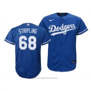 Maglia Baseball Bambino Los Angeles Dodgers Ross Stripling Replica Alternato 2020 Blu