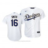Maglia Baseball Bambino Los Angeles Dodgers Will Smith 2021 Gold Program Replica Bianco