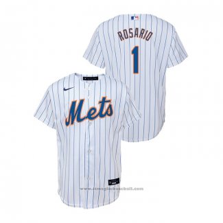 Maglia Baseball Bambino New York Mets Amed Rosario Replica Primera Bianco