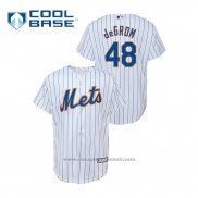 Maglia Baseball Bambino New York Mets Jacob Degrom Cool Base Home Bianco