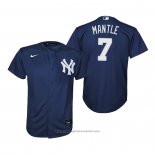 Maglia Baseball Bambino New York Yankees Mickey Mantle Replica Alternato Blu