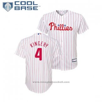 Maglia Baseball Bambino Philadelphia Phillies Scott Kingery Cool Base Home Replica Bianco