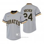 Maglia Baseball Bambino Pittsburgh Pirates Chris Archer Cooperstown Collection Road Grigio