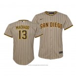 Maglia Baseball Bambino San Diego Padres Manny Machado Replica Cool Base Marrone