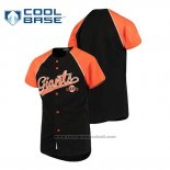 Maglia Baseball Bambino San Francisco Giants Personalizzate Stitches Nero Arancione