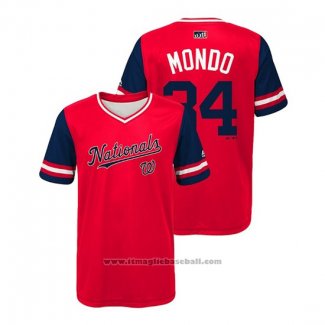 Maglia Baseball Bambino Washington Nationals Bryce Harper 2018 LLWS Players Weekend Mondo Rosso