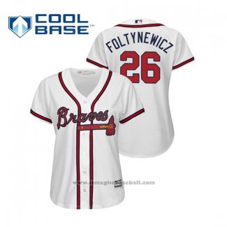 Maglia Baseball Donna Atlanta Braves Mike Foltynewicz Cool Base Home 2019 Bianco