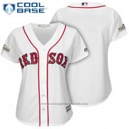 Maglia Baseball Donna Boston Red Sox 2017 Postseason Bianco Cool Base