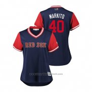 Maglia Baseball Donna Boston Red Sox Marco Hernandez 2018 LLWS Players Weekend Markito Blu