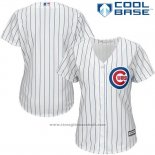 Maglia Baseball Donna Chicago Cubs Bianco Autentico Collection Cool Base