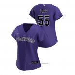 Maglia Baseball Donna Colorado Rockies Jon Gray 2020 Replica Alternato Viola