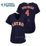 Maglia Baseball Donna Houston Astros George Springer Cool Base Alternato Blu