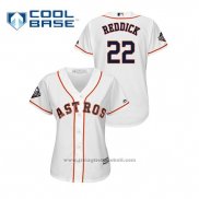 Maglia Baseball Donna Houston Astros Josh Reddick 2019 World Series Bound Cool Base Bianco