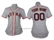 Maglia Baseball Donna Houston Astros Personalizzate Grigio