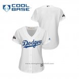 Maglia Baseball Donna Los Angeles Dodgers 2019 Postseason Cool Base Bianco