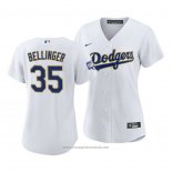 Maglia Baseball Donna Los Angeles Dodgers Cody Bellinger 2021 Gold Program Replica Bianco