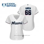 Maglia Baseball Donna Miami Marlins Jarlin Garcia Cool Base Home 2019 Bianco