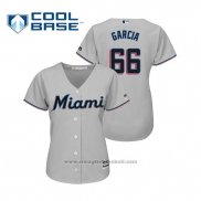 Maglia Baseball Donna Miami Marlins Jarlin Garcia Cool Base Road 2019 Grigio