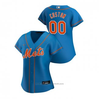 Maglia Baseball Donna New York Mets Personalizzate 2020 Replica Alternato Blu