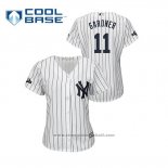 Maglia Baseball Donna New York Yankees Brett Gardner 2019 Postseason Cool Base Bianco