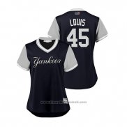 Maglia Baseball Donna New York Yankees Luke Voit 2018 LLWS Players Weekend Louis Blu