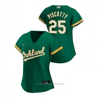 Maglia Baseball Donna Oakland Athletics Stephen Piscotty 2020 Replica Alternato Verde