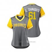 Maglia Baseball Donna San Diego Padres Luis Perdomo 2018 LLWS Players Weekend El Chamaquito Grigio