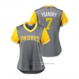 Maglia Baseball Donna San Diego Padres Manuel Margot 2018 LLWS Players Weekend Yoandry Grigio