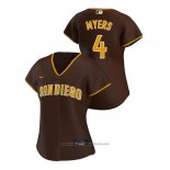 Maglia Baseball Donna San Diego Padres Wil Myers Replica 2020 Road Marrone